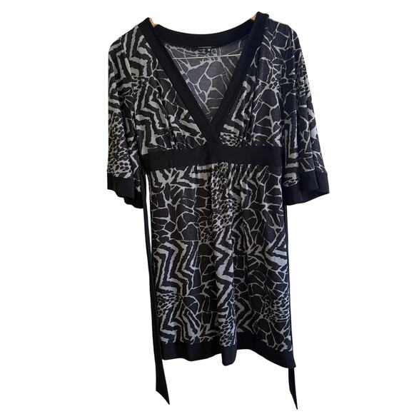 VTG Y2K 90's myMichelle V Neck Bell Sleeve Fairy Grunge Dress M Sparkle Wild - Picture 1 of 9